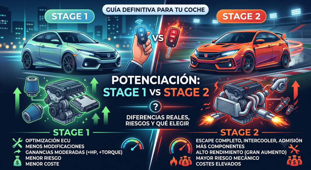 Potenciación Stage 1 vs Stage 2 diferencias reales, riesgos y qué elegir