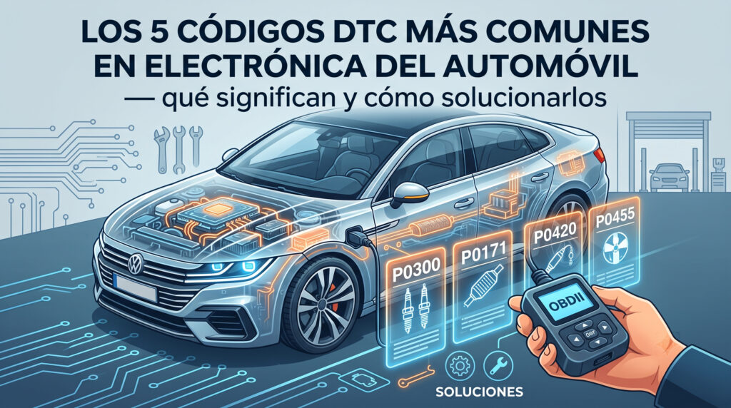 Los 5 códigos DTC más comunes en electrónica del automóvil qué significan y cómo solucionarlos